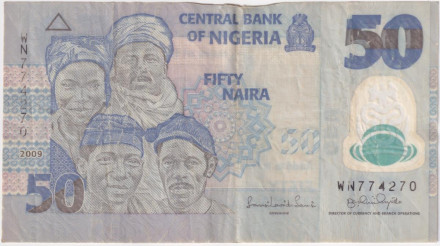 Банкнота 50 найр. 2009 год, Нигерия.