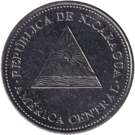 Монета 50 сентаво. 2022 год, Никарагуа. Горы-вулканы. Монета 50 сентаво. 2022 год, Никарагуа. Горы-вулканы.