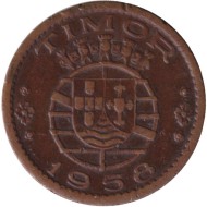 Монета 10 сентаво. 1958 год, Португальский Тимор.