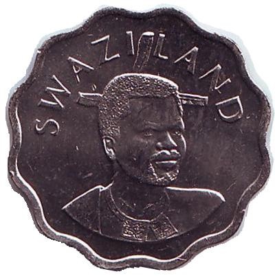 Монета 5 центов. 2002 год, Свазиленд. Орхидея. Монета 5 центов. 2002 год, Свазиленд. Орхидея.