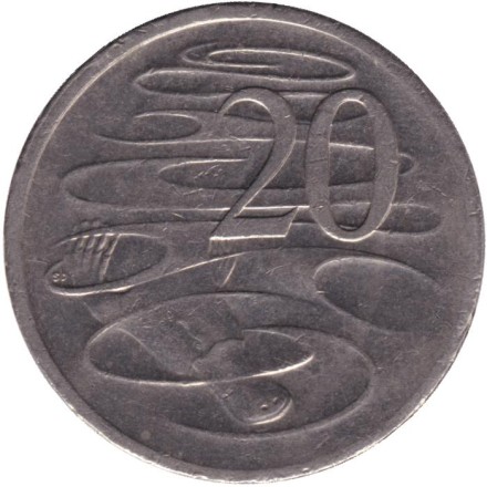Монета 20 центов. 2002 год, Австралия. Утконос. Монета 20 центов. 2002 год, Австралия. Утконос.