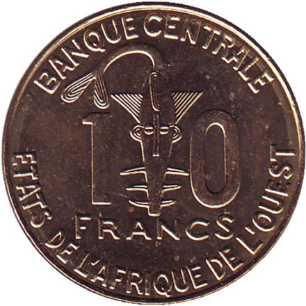 Монета 10 франков. 2014 год, Западные Африканские Штаты.