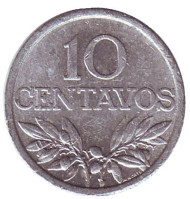 Монета 10 сентаво. 1975 год, Португалия. Ростки. Монета 10 сентаво. 1975 год, Португалия. Ростки.
