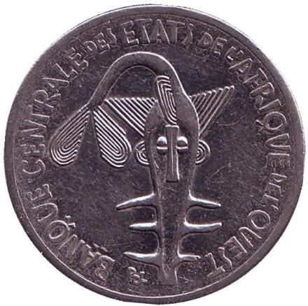 Монета 100 франков. 2013 год, Западные Африканские штаты.