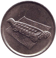 Монета 10 сен. 2009 год, Малайзия. Манкала. Монета 10 сен. 2009 год, Малайзия. Манкала.