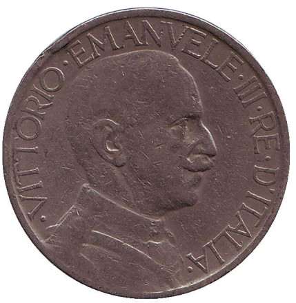 Монета 2 лиры. 1924 год, Италия.