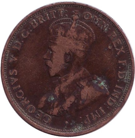 Монета 1 пенни. 1911 год, Австралия.