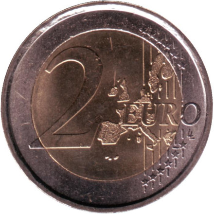 Монета 2 евро. 2002 год, Италия.