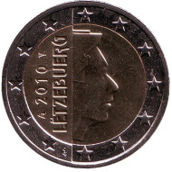 Монета 2 евро. 2010 год, Люксембург. Монета 2 евро. 2010 год, Люксембург.