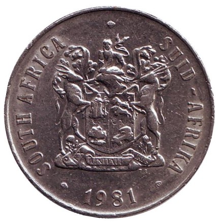 Монета 50 центов. 1981 год, ЮАР. Цветы.