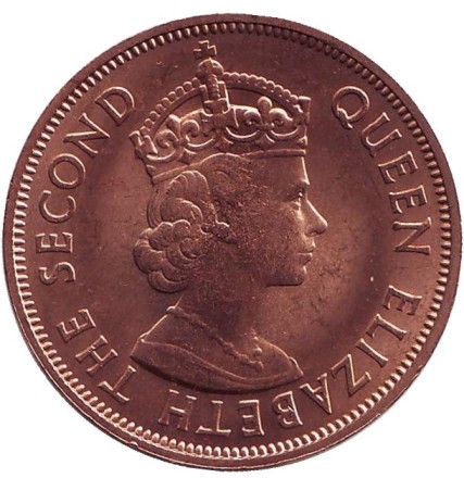 Монета 5 центов. 1969 год, Маврикий.