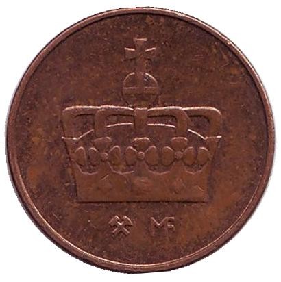 Монета 50 эре. 2003 год, Норвегия. Животное.