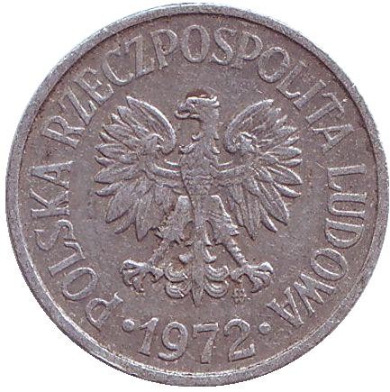 Монета 20 грошей. 1972 год, Польша. Монета 20 грошей. 1972 год, Польша.