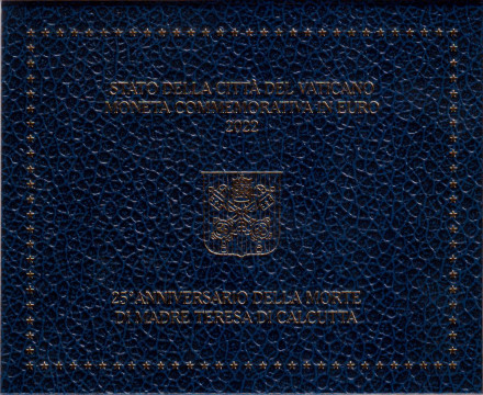 Монета 2 евро. 2022 год, Ватикан. 25 лет со дня смерти Матери Терезы.