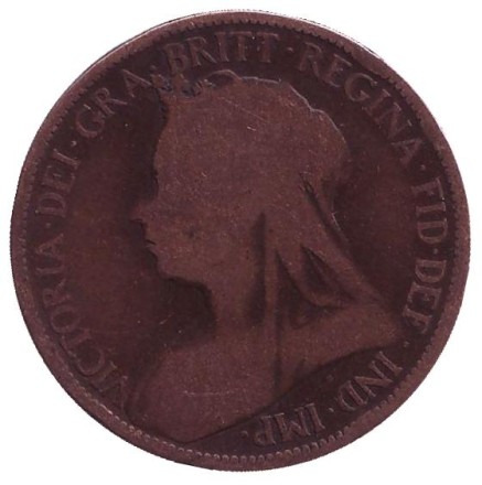 Монета 1/2 пенни. 1899 год, Великобритания. Монета 1/2 пенни. 1899 год, Великобритания.