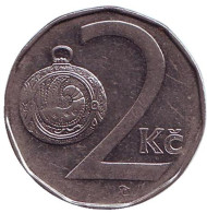 Монета 2 кроны. 1993 год, Чехия. Монета 2 кроны. 1993 год, Чехия.