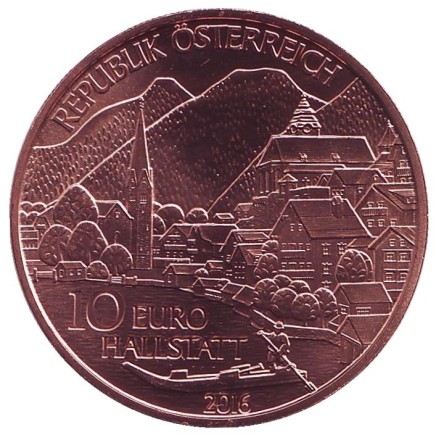 Монета 10 евро. 2016 год, Австрия. Верхняя Австрия. Земли Австрии.