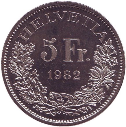 Монета 5 франков. 1982 год, Швейцария. 100 лет со дня открытия Готардского тоннеля. Монета 5 франков. 1982 год, Швейцария. 100 лет со дня открытия Готардского тоннеля.