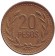 Монета 20 песо. 1994 год, Колумбия. Монета 20 песо. 1994 год, Колумбия.