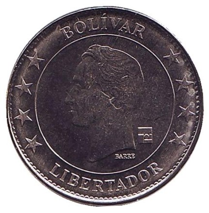 Монета 50 сентимо. 2018 год, Венесуэла.