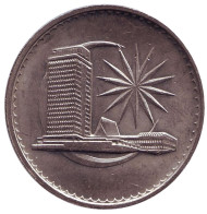 Монета 1 ринггит. 1981 год, Малайзия. Здание парламента. Монета 1 ринггит. 1981 год, Малайзия. Здание парламента.