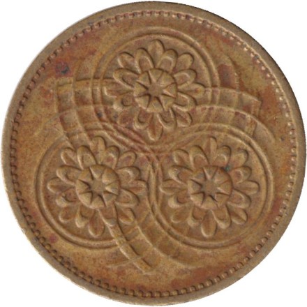 Монета 5 центов. 1986 год, Гайана. Лотос. Монета 5 центов. 1986 год, Гайана. Лотос.