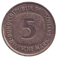 Монета 5 марок. 1985 год (F), Германия. Монета 5 марок. 1985 год (F), Германия.