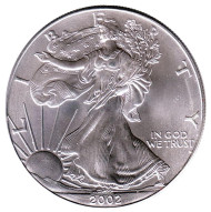 Монета 1 доллар, 2002 год, США. Шагающая свобода. Монета 1 доллар, 2002 год, США. Шагающая свобода.