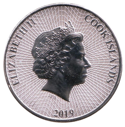 Монета 1 доллар. 2019 год, Острова Кука. (без ошибки) Морская звезда.