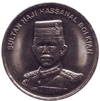 Султан Хассанал Болкиах. Монета 20 сен. 2009 год, Бруней.