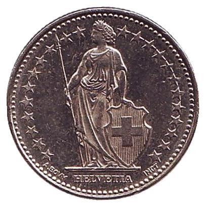 Монета 1/2 франка. 2015 год, Швейцария. Монета 1/2 франка. 2015 год, Швейцария.