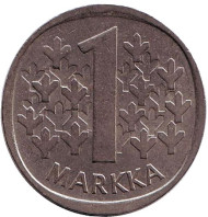 Монета 1 марка. 1978 год, Финляндия. Монета 1 марка. 1978 год, Финляндия.