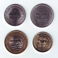 Набор монет (4 шт.). 2010 год, Индия. 75 лет деятельности Центрального банка Индии.  Набор монет (4 шт.). 2010 год, Индия. 75 лет деятельности Центрального банка Индии.