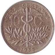 Монета 10 сентаво. 1935 год, Боливия. Монета 10 сентаво. 1935 год, Боливия.