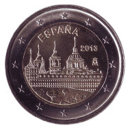 Монета 2 евро, 2013 год, Испания. Монастырь Эскориал. Монета 2 евро, 2013 год, Испания. Монастырь Эскориал.