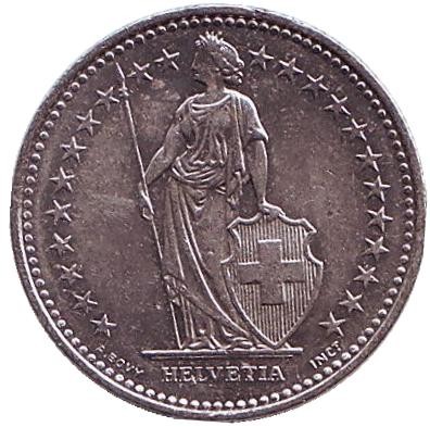 Монета 1/2 франка. 2002 год, Швейцария. Монета 1/2 франка. 2002 год, Швейцария.
