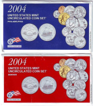 Годовой набор разменных монет США 2004 года (монетные дворы D и P). Годовой набор разменных монет США 2004 года (монетные дворы D и P).