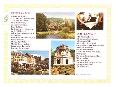 Монета 500 франков. 1998 год, Люксембург. 1300 лет коммуне Эхтернах. Монета 500 франков. 1998 год, Люксембург. 1300 лет коммуне Эхтернах.