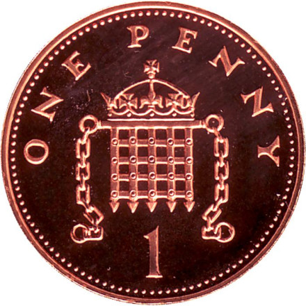 Монета 1 пенни. 1998 год, Великобритания. Proof.