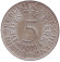 Монета 5 марок. 1971 год (D), ФРГ.