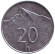Монета 20 геллеров. 1998 год, Словакия. Пик Кривань Высоких Татр.