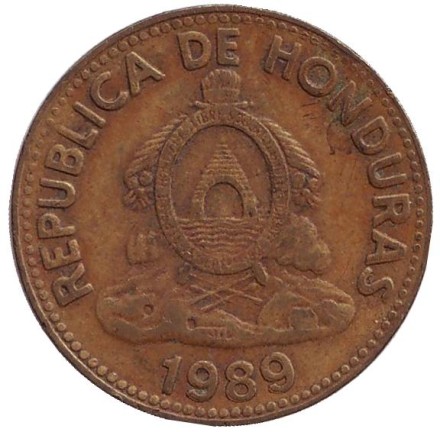 Монета 10 сентаво. 1989 год, Гондурас. Монета 10 сентаво. 1989 год, Гондурас.