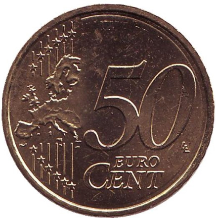 Монета 50 центов. 2014 год, Испания.