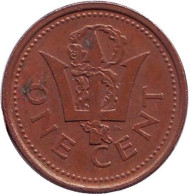 Монета 1 цент. 1985 год, Барбадос. Монета 1 цент. 1985 год, Барбадос.