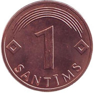 Монета 1 сантим. 2003 год, Латвия. UNC. Монета 1 сантим. 2003 год, Латвия. UNC.