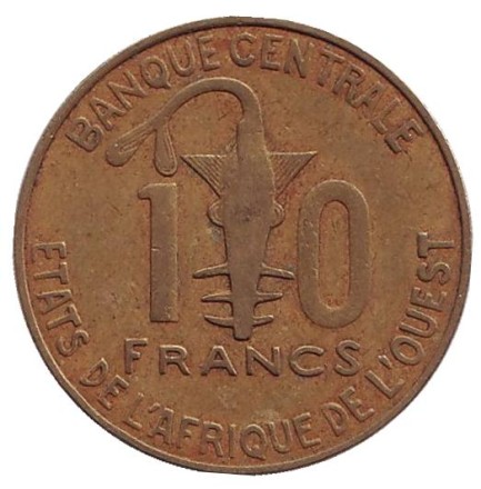 Монета 10 франков. 2006 год, Западные Африканские Штаты. Монета 10 франков. 2006 год, Западные Африканские Штаты.