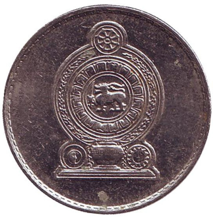 Монета 1 рупия. 2000 год, Шри-Ланка.