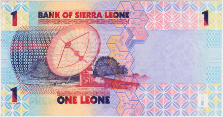 Банкнота 1 леоне. 2022 год, Сьерра-Леоне. Бай Буре. Банкнота 1 леоне. 2022 год, Сьерра-Леоне. Бай Буре.