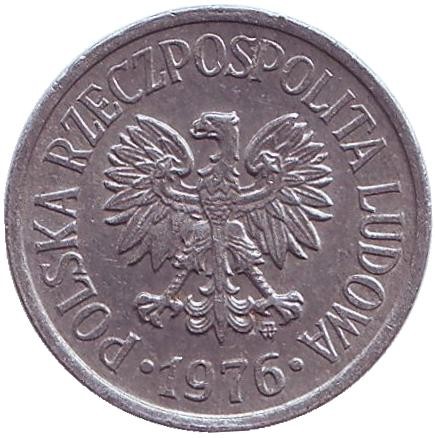 Монета 20 грошей. 1976 год, Польша. Монета 20 грошей. 1976 год, Польша.