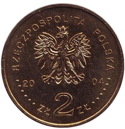 Монета 2 злотых, 2004 год, Польша. 15-летие Сената Польши.